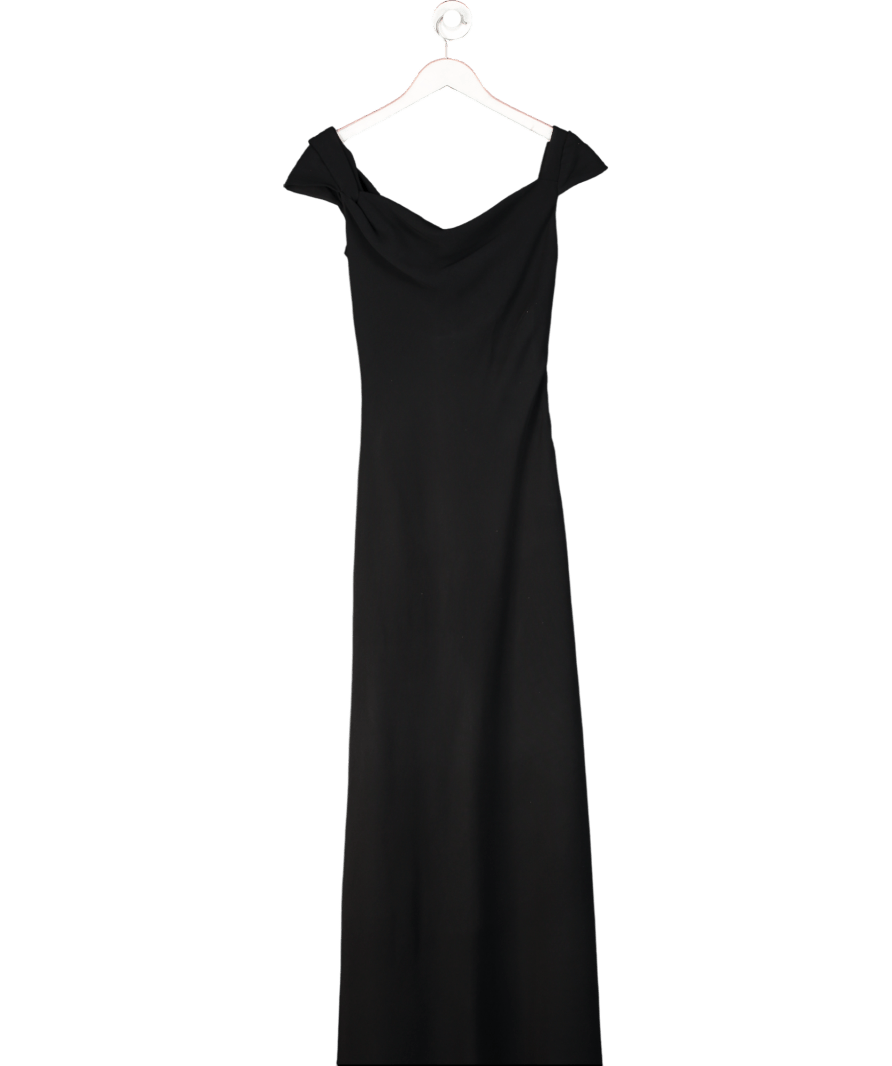 Oscar de la Renta Black Cowl Back Evening Gown UK XS - Reliked