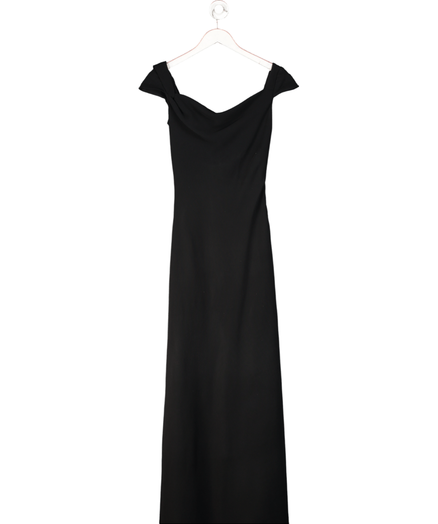 Oscar de la Renta Black Cowl Back Evening Gown UK XS - Reliked