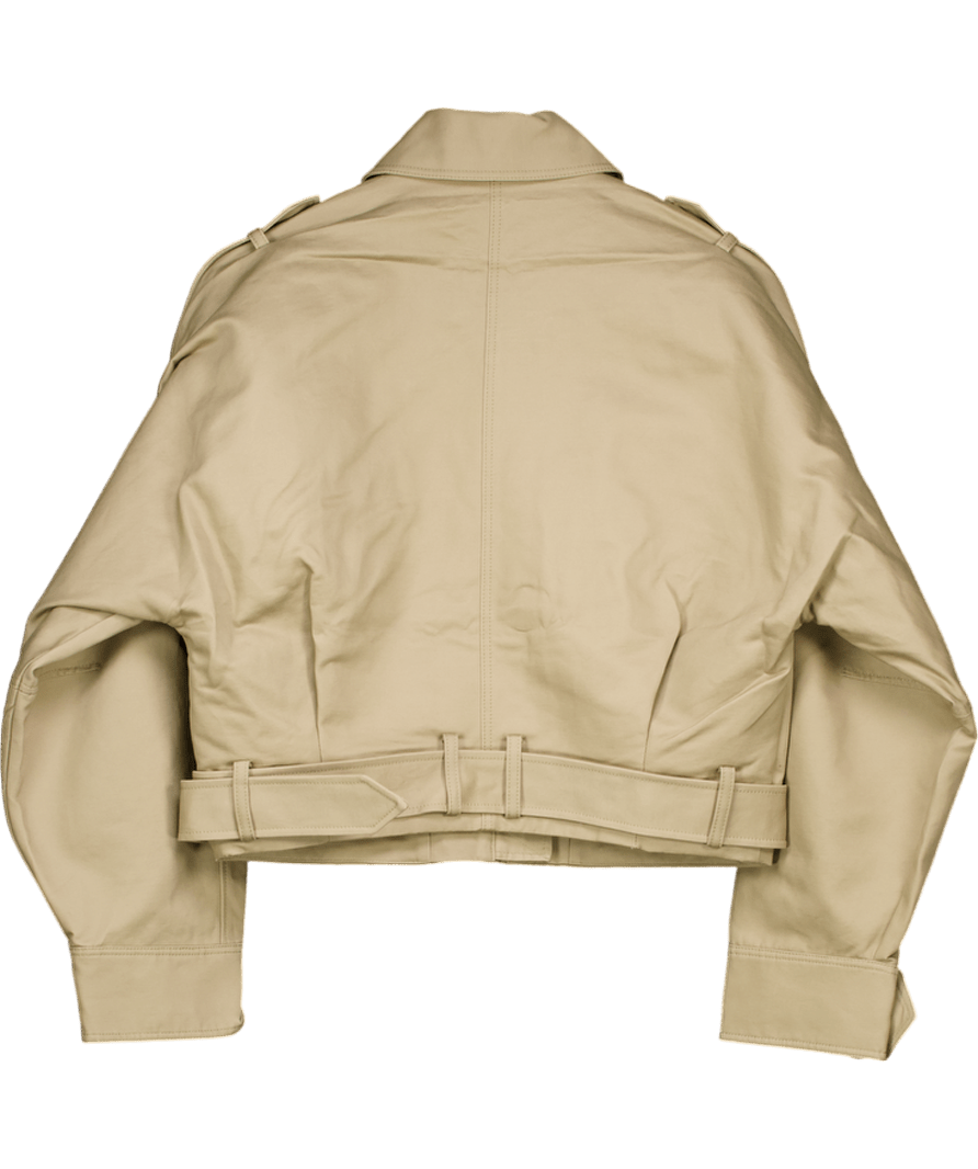 & Other Stories Beige Cropped Belted Trench Jacket UK XS - Reliked