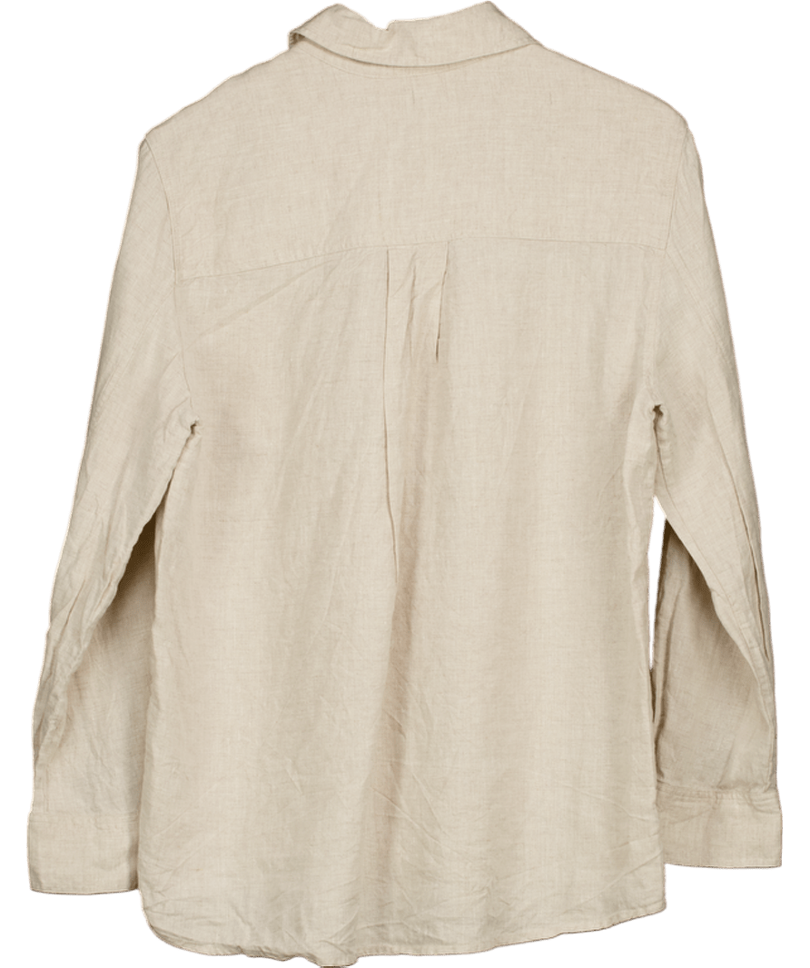 & Other Stories Beige Linen Oversized Shirt Fr38 UK 10 - Reliked