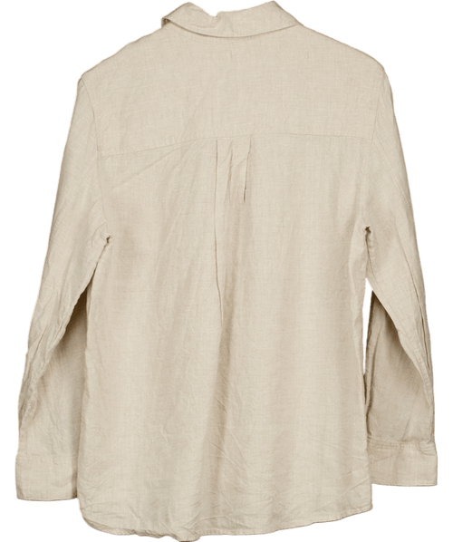 & Other Stories Beige Linen Oversized Shirt Fr38 UK 10 - Reliked