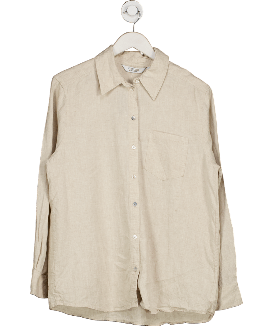 & Other Stories Beige Linen Oversized Shirt Fr38 UK 10 - Reliked