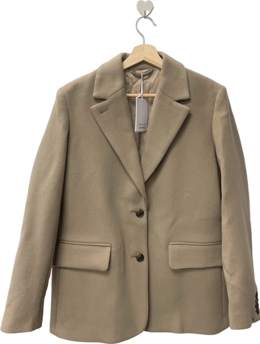 & Other Stories Beige Wool Blend Blazer EUR 36 UK 8 - Reliked