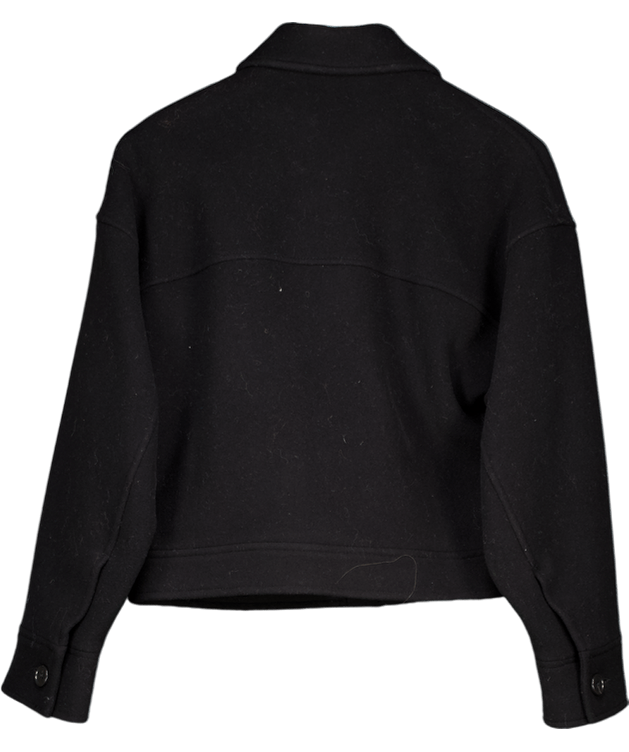 & Other Stories Black Black Luxury Manteco Wool Blend Jacket UK XS - Reliked