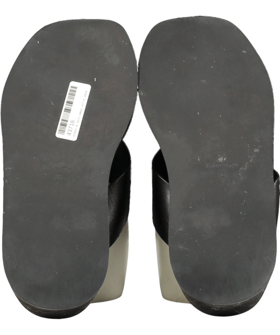 & Other Stories Black Leather Flatform Thong Sandals UK 5 EU 38 👠 - Reliked