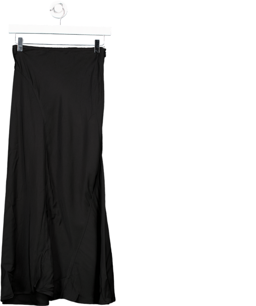 & Other Stories Black Satin Midi Skirt UK 6 - Reliked