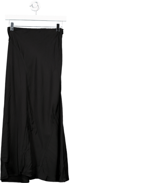 & Other Stories Black Satin Midi Skirt UK 6 - Reliked