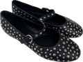 & Other Stories Black Studded Leather Ballet Flats UK 7 EU 40 👠 - Reliked