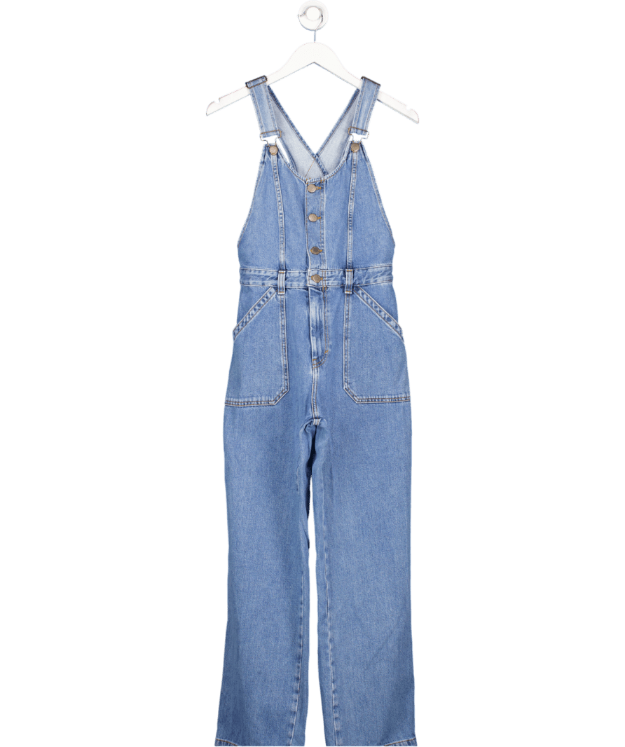 & Other Stories Blue Straight Leg Denim Dungarees UK 10 - Reliked