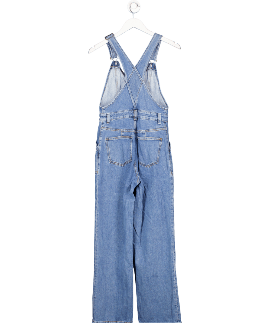 & Other Stories Blue Straight Leg Denim Dungarees UK 10 - Reliked