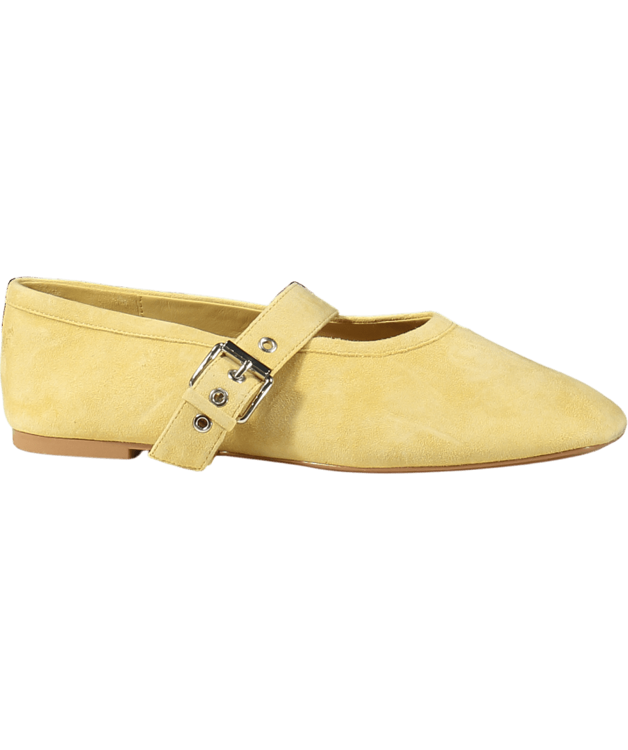 & Other Stories Butter Yellow Mary - jane Ballet Flats UK 7 EU 40 👠 - Reliked
