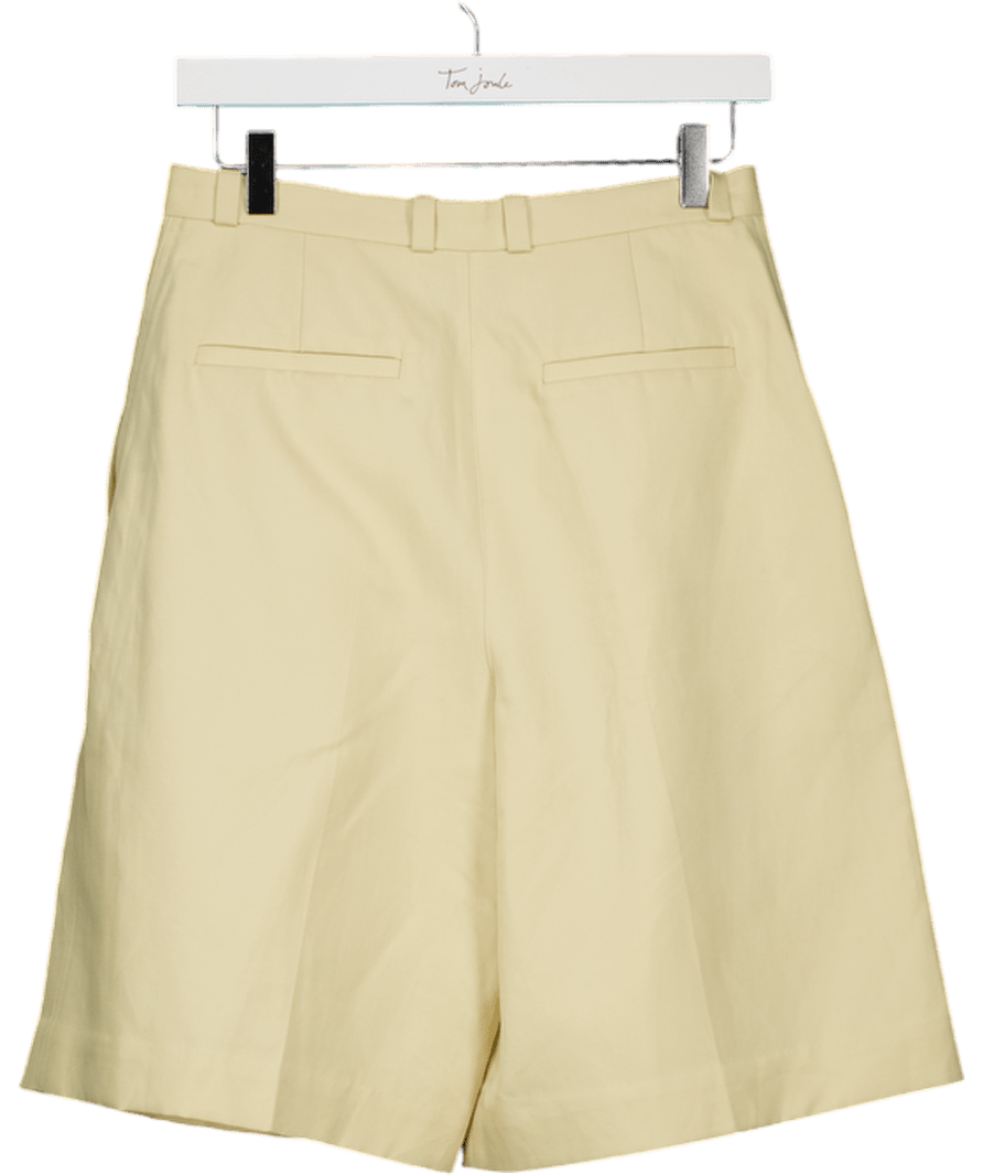 & Other Stories Butter Yellow Tailored Bermuda Shorts UK 8 - Reliked