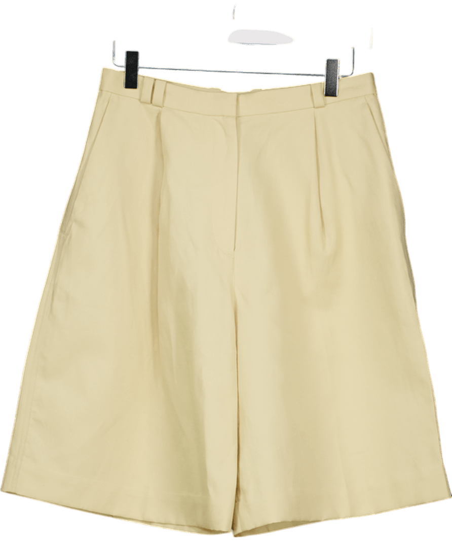 & Other Stories Butter Yellow Tailored Bermuda Shorts UK 8 - Reliked
