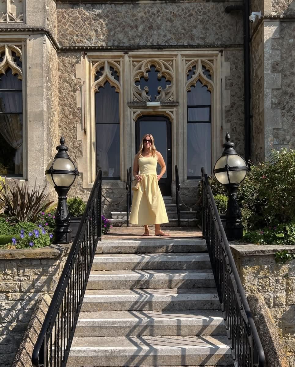 & Other Stories Butter Yellow Tank Midi Dress UK M - Reliked