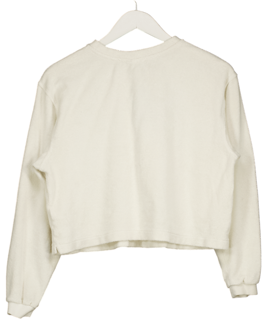 & Other Stories Cream Boxy Pearl Button Top UK S - Reliked