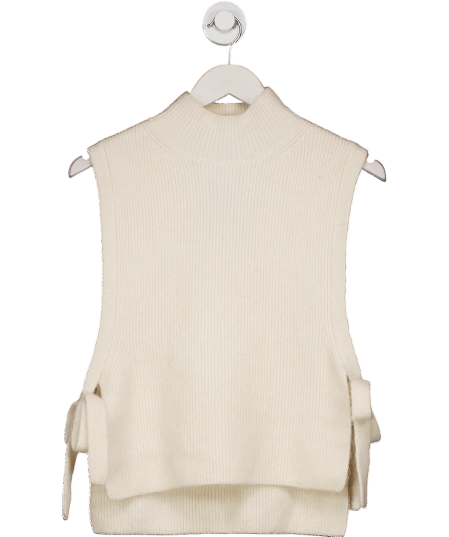 & Other Stories Cream Wool Tie Side Knit Jumper One Size - Reliked