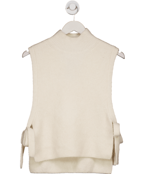 & Other Stories Cream Wool Tie Side Knit Jumper One Size - Reliked