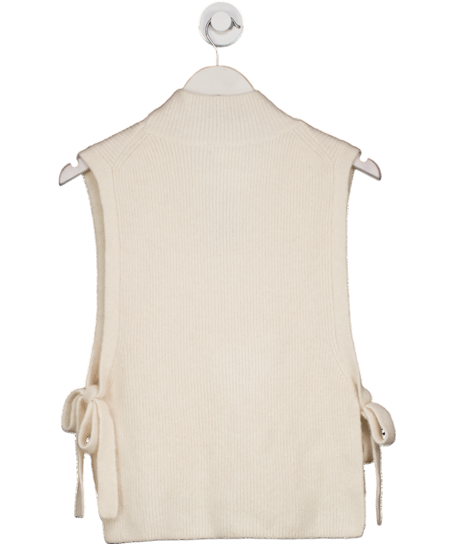 & Other Stories Cream Wool Tie Side Knit Jumper One Size - Reliked