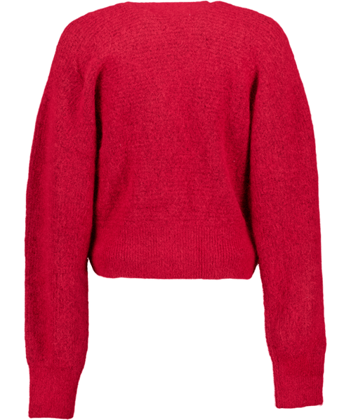 & Other Stories Dark Red Mohair Rib - knit Cardigan UK S - Reliked