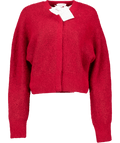 & Other Stories Dark Red Mohair Rib - knit Cardigan UK S - Reliked