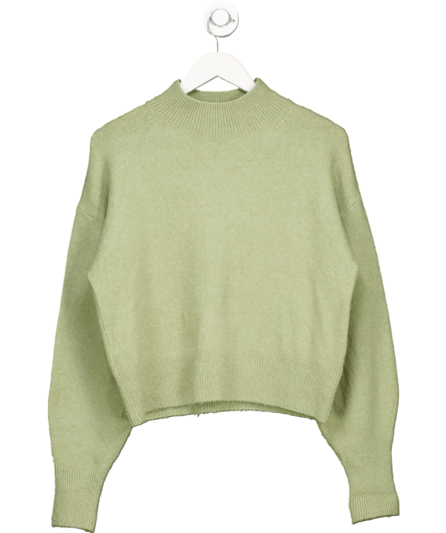 & Other Stories Green Mock Neck Jumper UK S - Reliked