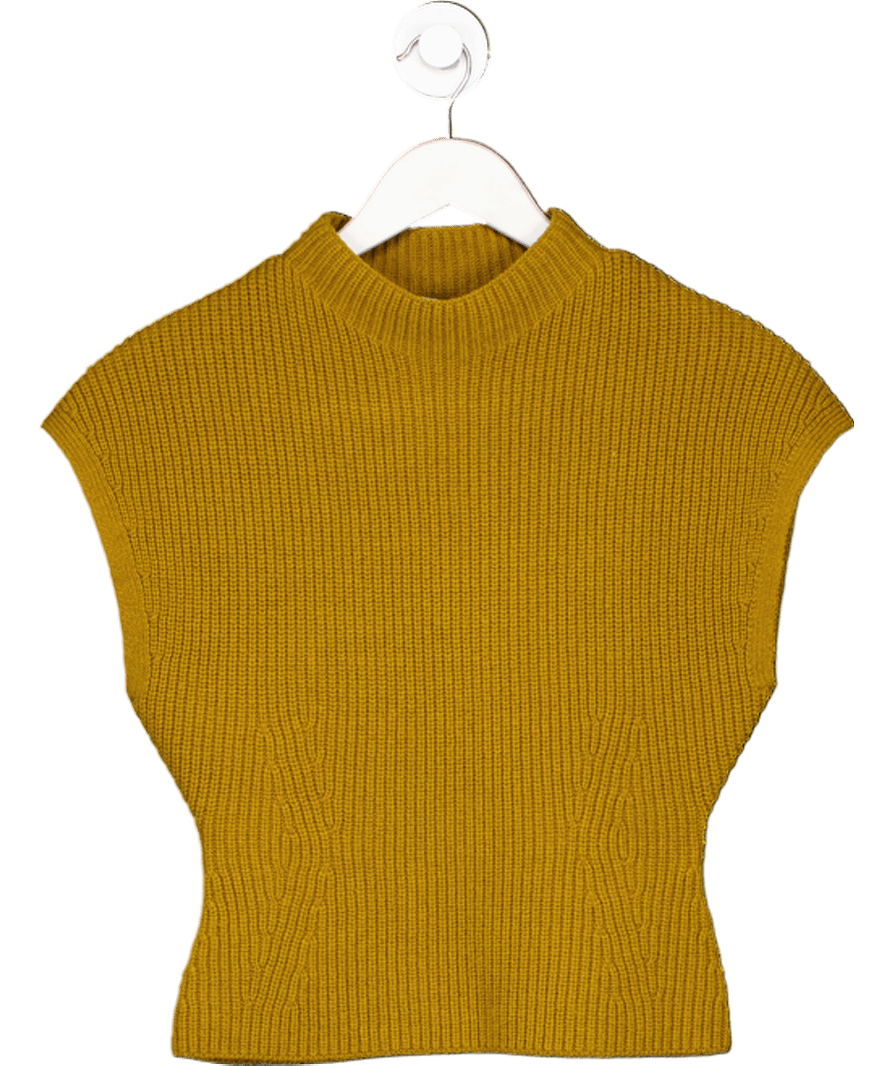 & Other Stories Green Rib - knit Mock - neck Vest UK XS - Reliked