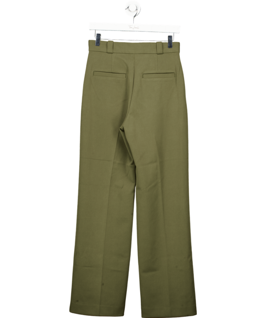 & Other Stories Khaki Green Wide Leg Trousers UK 8 - Reliked