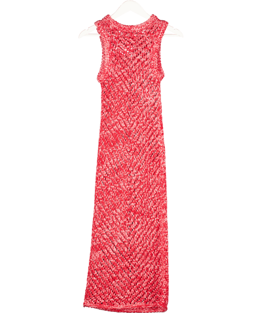 & Other Stories Red Knitted Midi Dress UK XS - Reliked