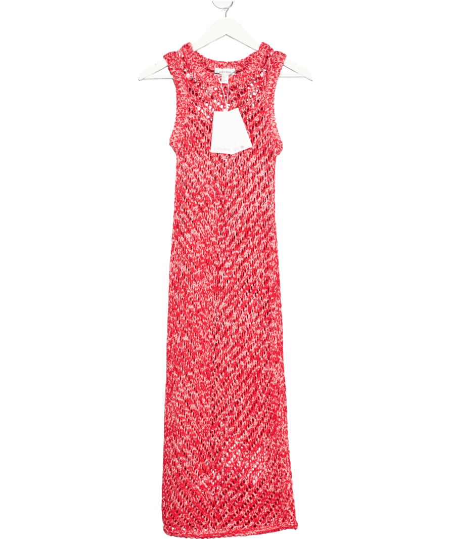 & Other Stories Red Knitted Midi Dress UK XS - Reliked