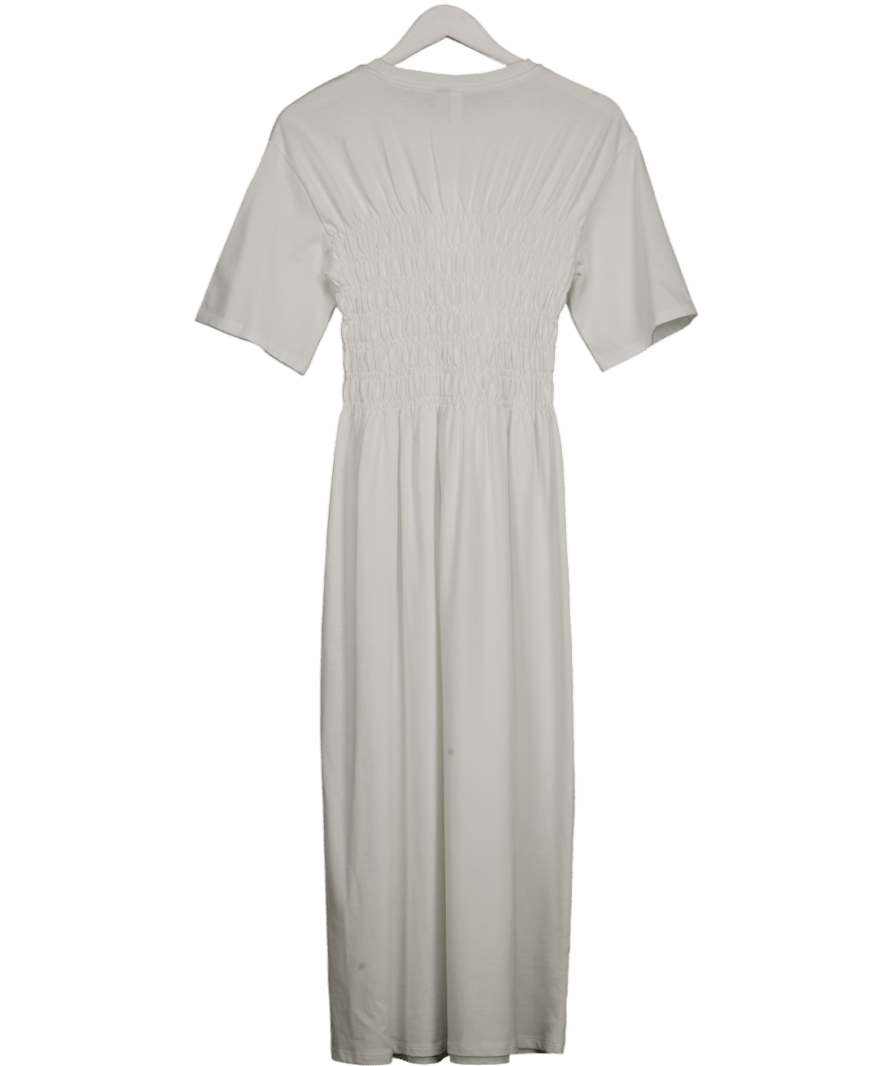 & Other Stories White Smocked Midi Dress UK S - Reliked