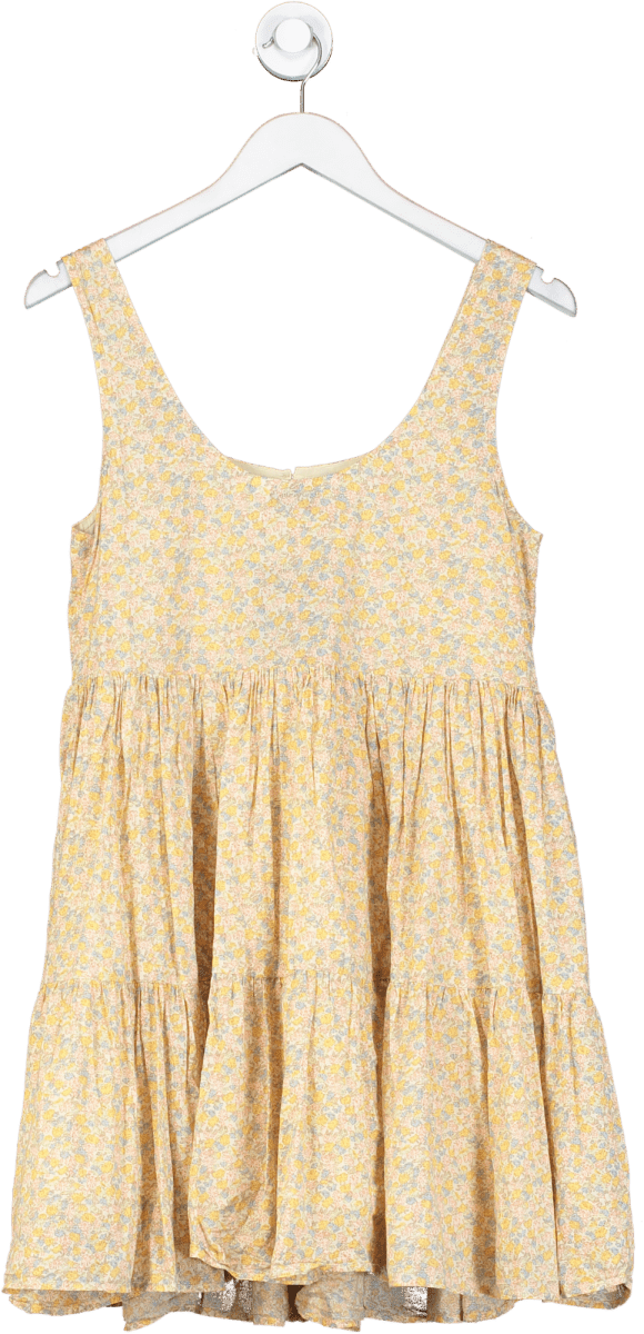 & other stories Yellow A - line Mini Dress UK 10 - Reliked