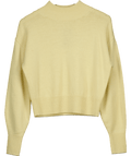 & Other Stories Yellow Butter Y Ellow Mock Neck Wool Blend Jumper UK S - Reliked