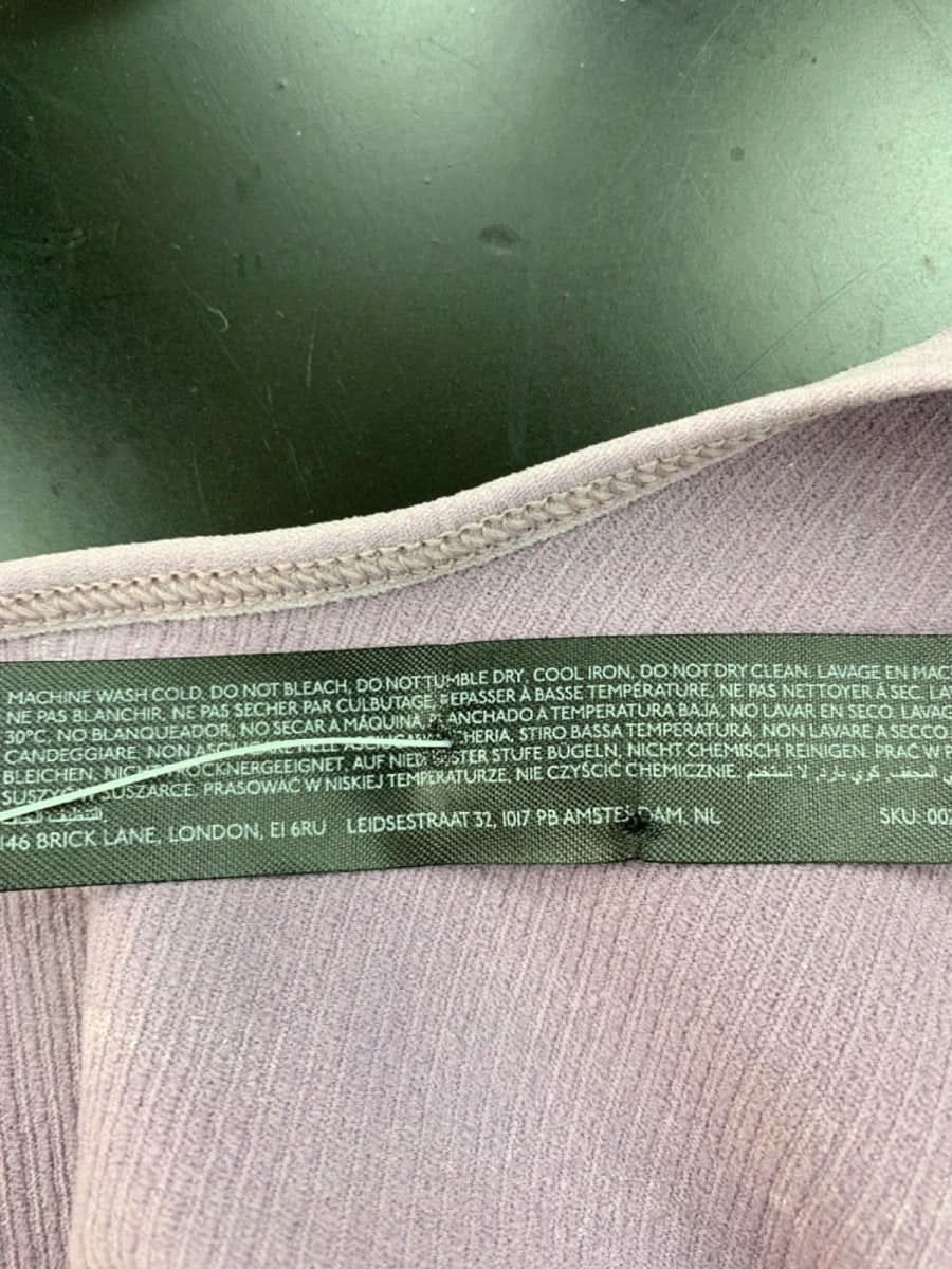 Out From Under Purple Lettuce Edge Acid Wash Tank Top UK S - Reliked