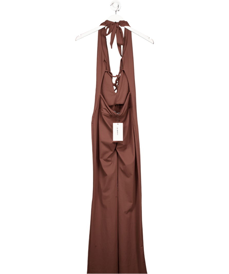 Outcast Chocolate Brown Bluebell Jumpsuit UK S - Reliked