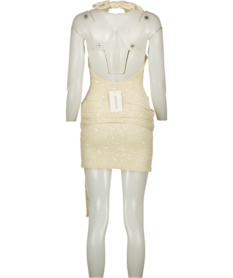 outcast Cream Adima Mini Dress UK S - Reliked