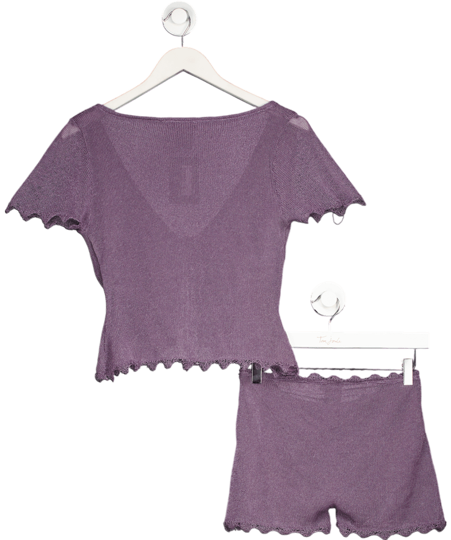 Outcast Mii Top Dusty Purple Shimmer And Short Set UK S/M - Reliked