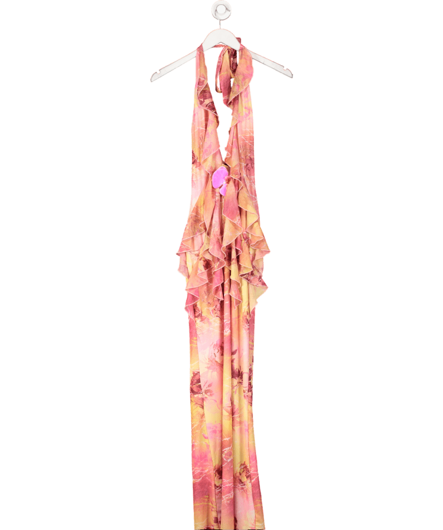 Outcast Pink Yuille Maxi Dress UK S - Reliked