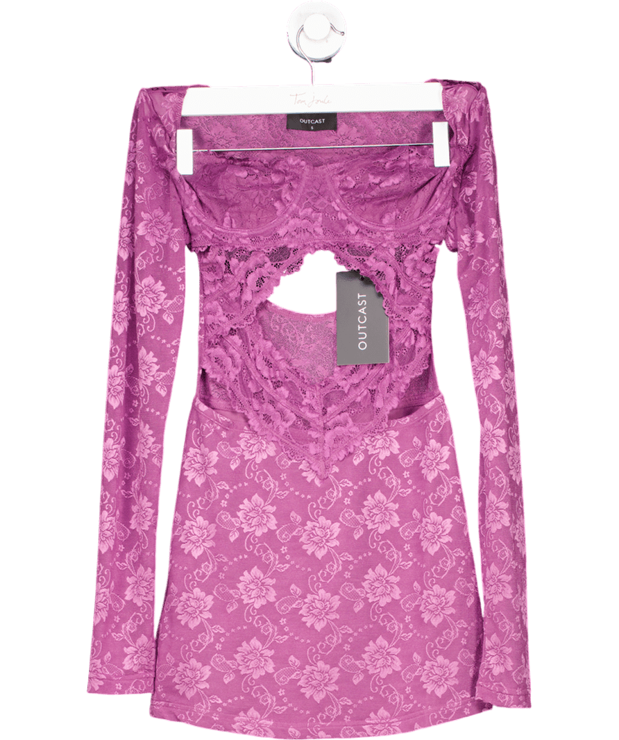 Outcast Purple Morgana Mini Dress UK S - Reliked