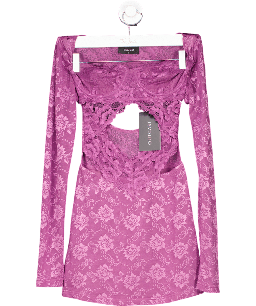 Outcast Purple Morgana Mini Dress UK S - Reliked