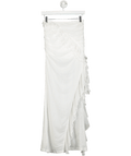Outcast White Bandeau Ruffle Dress UK S - Reliked