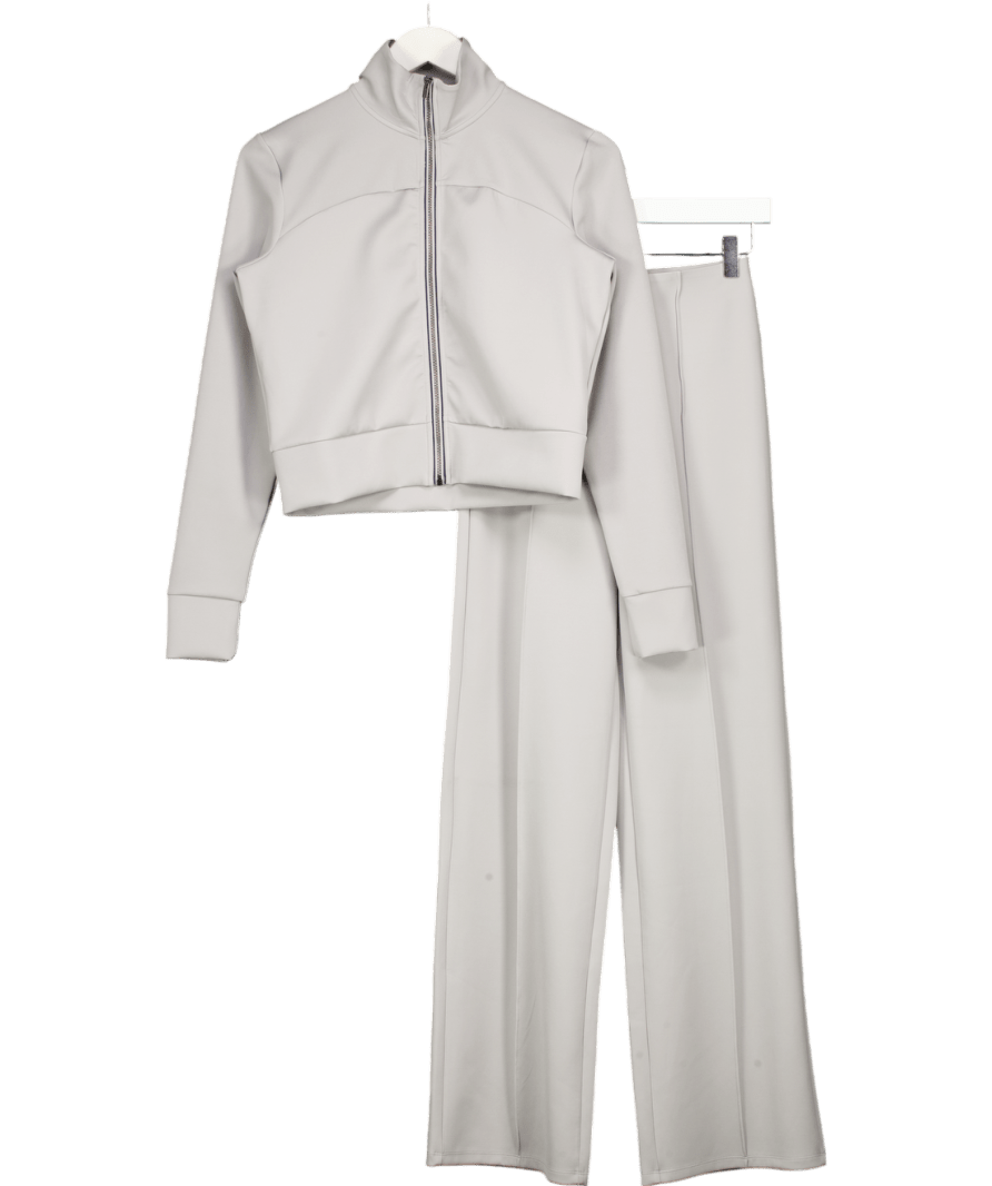 oysho Grey Technical Jacket And Wide Leg Trousers UK S - Reliked