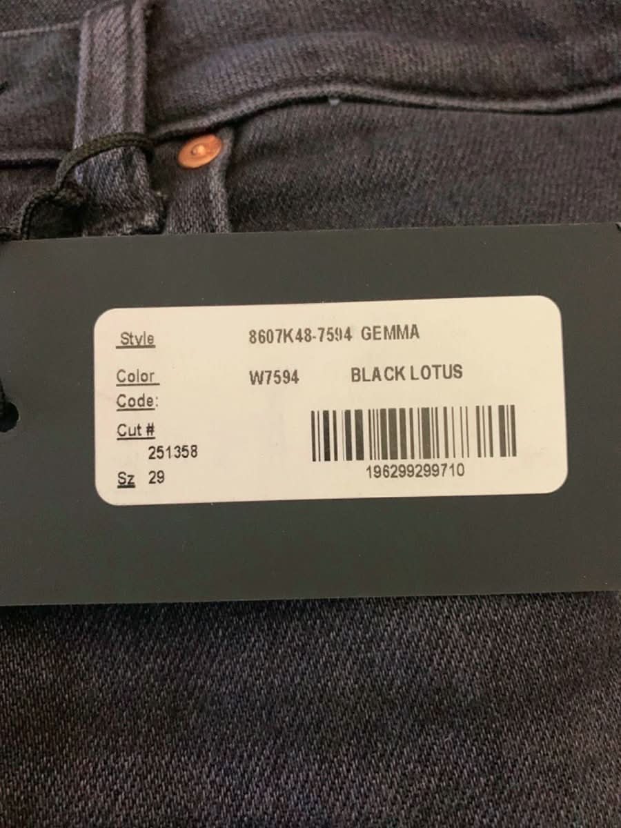 Paige Black Lotus Gemma Jeans UK W29 - Reliked