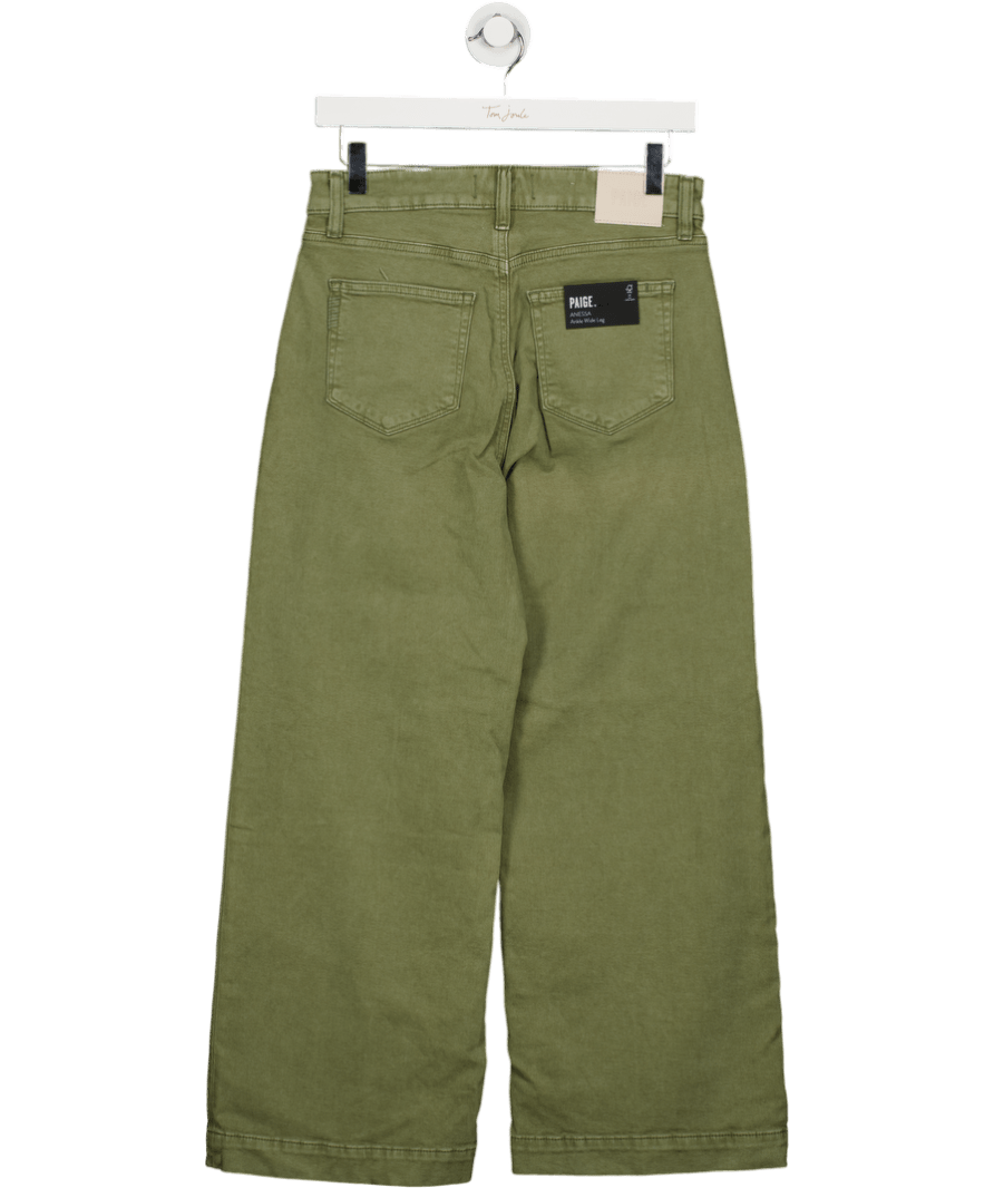 PAIGE Green Anessa High - rise Wide - leg Jeans W26 - Reliked