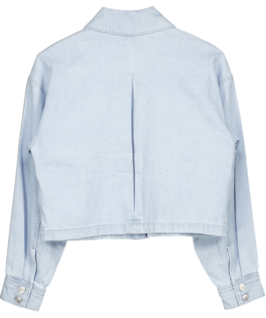 PAIGE Light Blue Denim Connor Shacket UK XS - Reliked