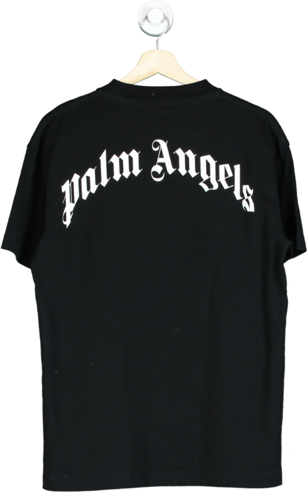 Palm Angels Black T-shirt with Teddy Bear Graphic UK S - Reliked