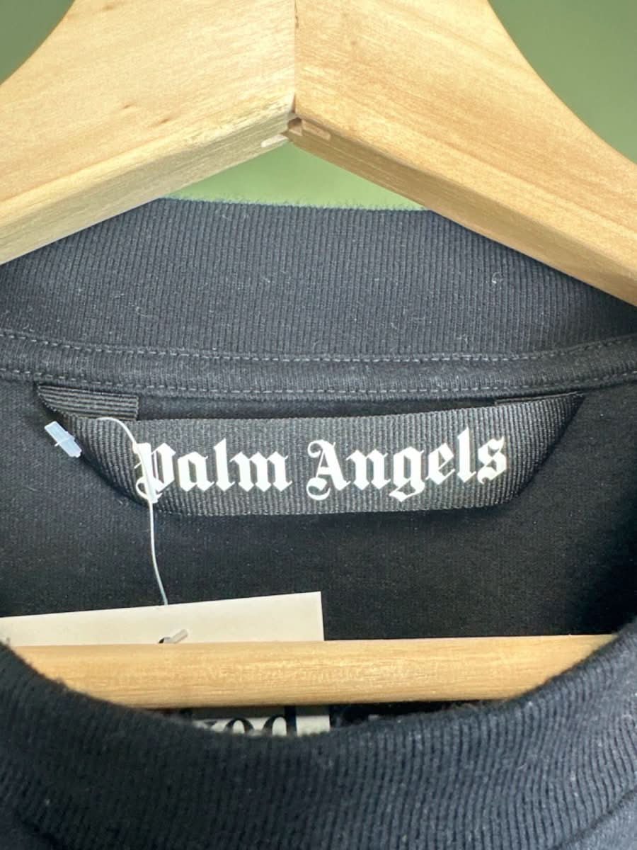 Palm Angels Black T-shirt with Teddy Bear Graphic UK S - Reliked