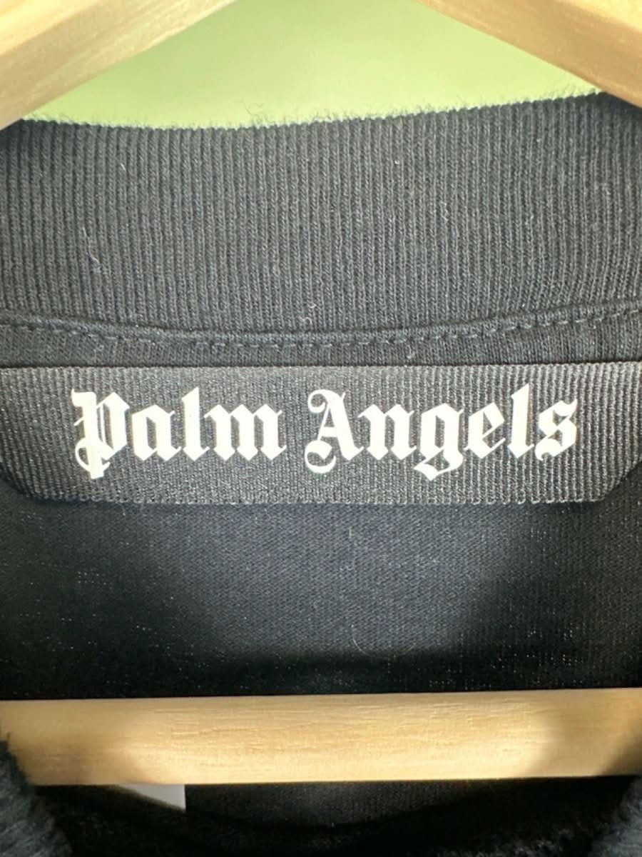 Palm Angels Dubai Sprayed T-Shirt Black/Yellow UK XS - Reliked