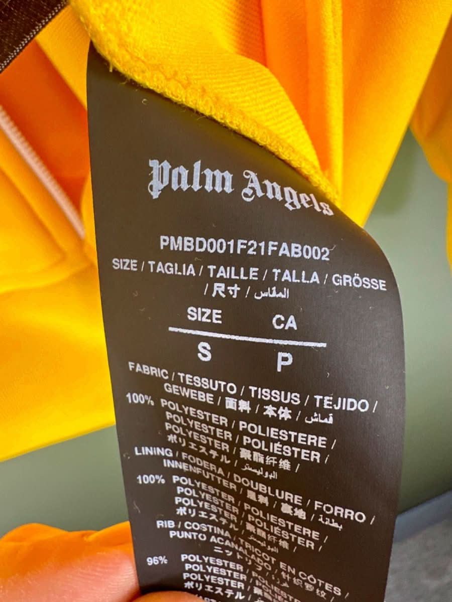 Palm Angels Yellow Classic Logo Track Jacket UK S - Reliked