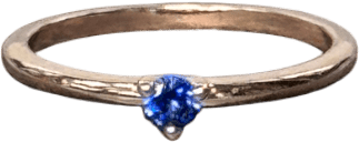 Pandora Ring Astral Blue Solitaire Rose Gold - plated Sterling Silver Ring Sz 52 - Reliked