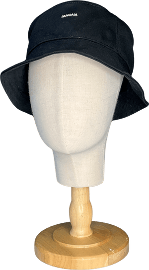 PANGAIA Black Organic Cotton Bucket Hat UK M